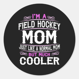 Sticker Rond Mère de hockey sur glace Maman de hockey sur glace