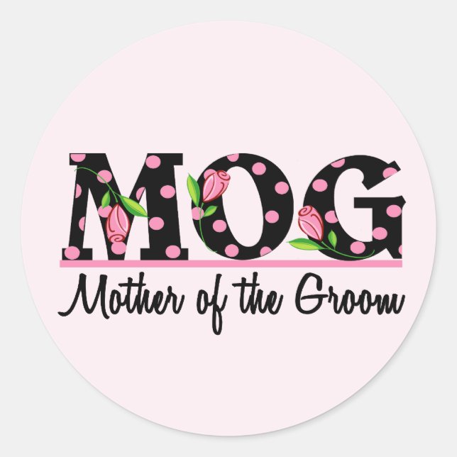 Sticker Rond Mère de la chambre (MOG) Tulip Lettering (Devant)