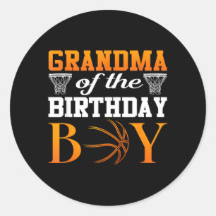 Sticker Rond Mère de l'anniversaire du garçon de baseball appar
