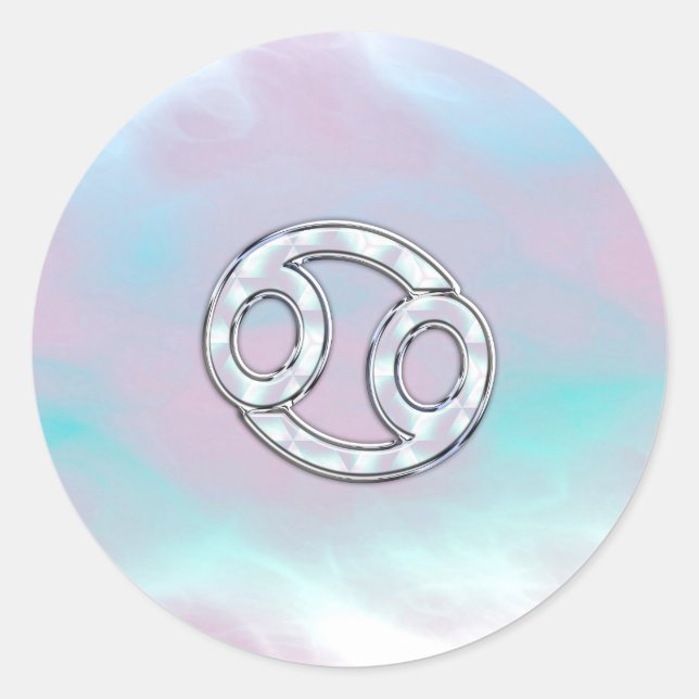Sticker Rond Mère de Pearl Style cancer Zodiac (Devant)