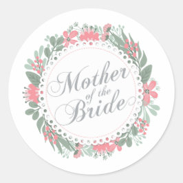Sticker Rond Mère du Mariage de mariée | Sceau à coller