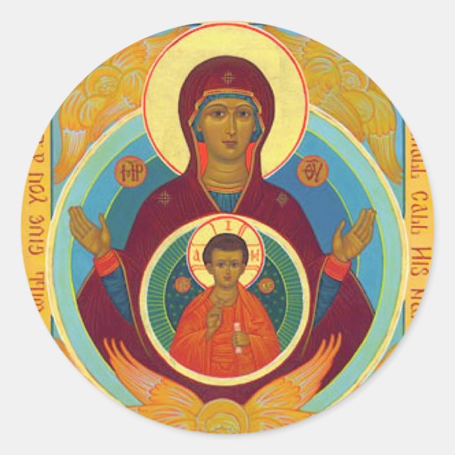 Sticker Rond Mère du signe (Devant)