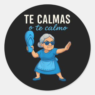 Sticker Rond Mère espagnole mexicaine drôle