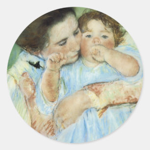 Sticker Rond Mère et enfant
