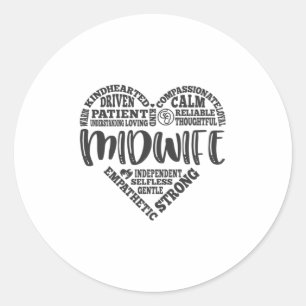 Sticker Rond Mère-femme, soutien à la grossesse, accouchement
