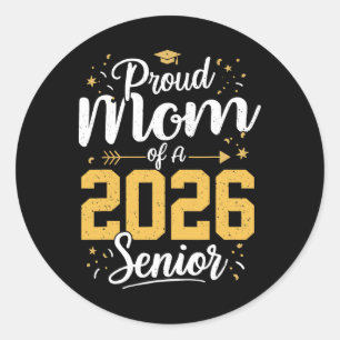 Sticker Rond Mère fière d'un élève de terminale 2026 Cl de 2026