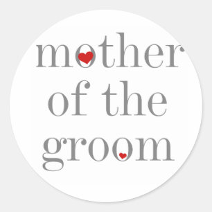 Sticker Rond Mère grise des textes de marié