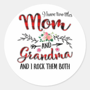 Sticker Rond Mère Maman Et Grand-Mère Anniversaire