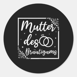 Sticker Rond Mère Mariage Mariale Mère De La Pièce