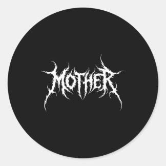 Sticker Rond Mère métalleuse rock maman métalleuse maman