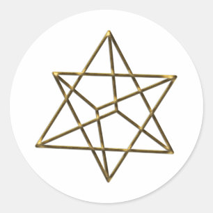 Sticker Rond Merkaba - Stern Tetraeder - Metatron