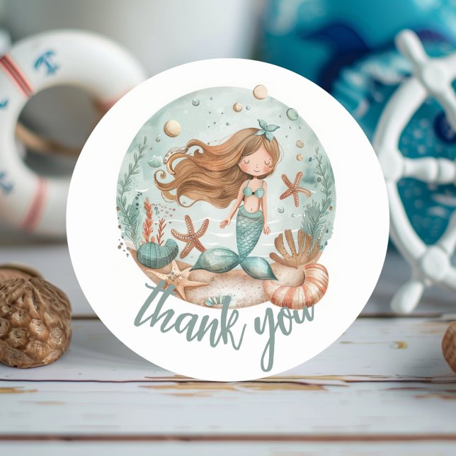 Sticker Rond Mermaid Dreams Kids (Créateur téléchargé)