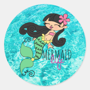 Sticker rond Mermaid Life BH Classic