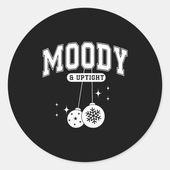 Sticker Rond Merry &amp; Bright Moody &amp; Uptight Matching Co (Devant)