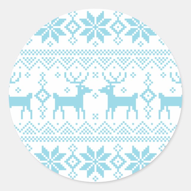 Sticker Rond Merry Christmas pattern 1 (Devant)