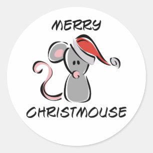 Sticker Rond Merry Christsouris