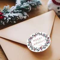 Merry festif et brillante couronne de Noël