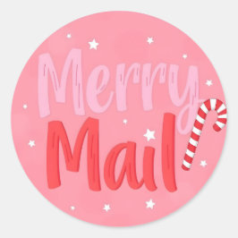Sticker Rond Merry Mail