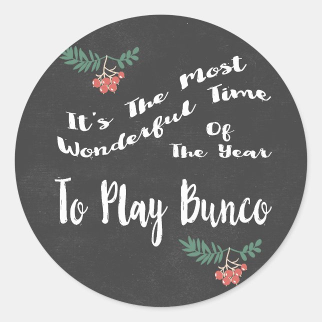 Sticker Rond Merveilleux Jeu De Vacances Bunco (Devant)