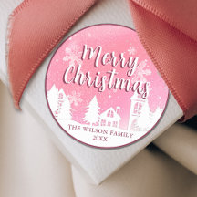 Merveilleux Noël hivernal rose Classique R