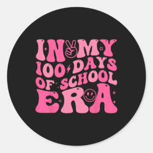 Sticker Rond Mes 100 Jours D'Époque Souris Rétro 100E Jour De