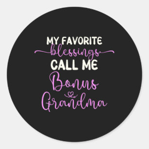 Sticker Rond Mes Bénédictions préférées Appelez-Moi Bonus Grand