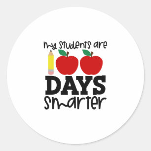 Sticker Rond Mes Étudiants Sont 100 Jours Plus Intelligents