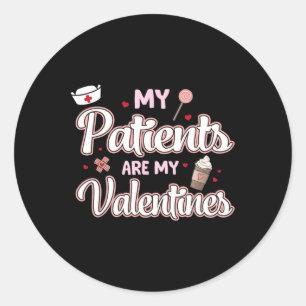 Sticker Rond Mes patients sont mon infirmière de la Saint-Valen