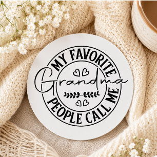 Sticker Rond Mes personnes préférées m'appellent grand-mère