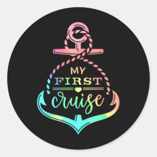 Sticker Rond Mes premiers voyages de croisière - Rookie