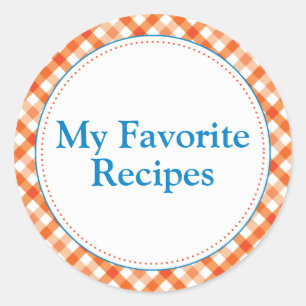 Sticker Rond Mes recettes préférées