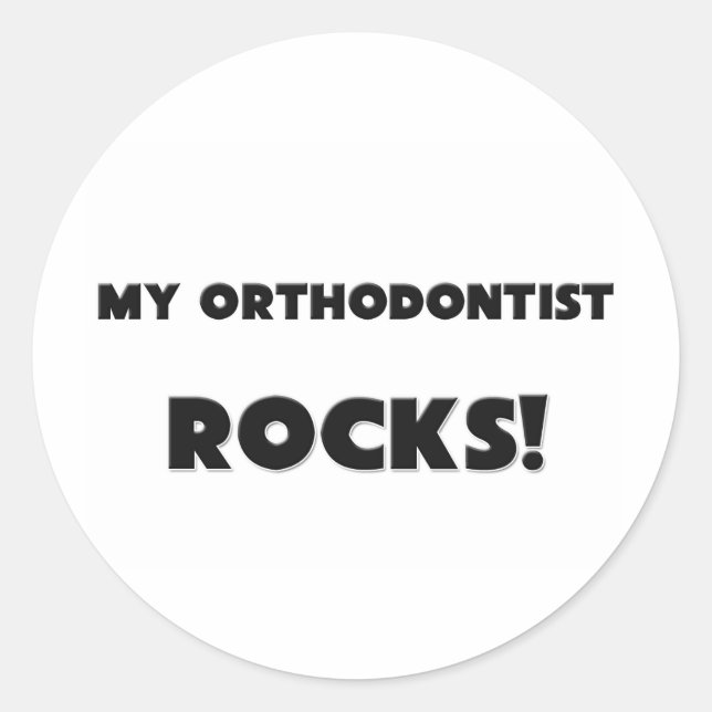 Sticker Rond MES ROCHES d'orthodontiste ! (Devant)