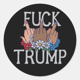 Sticker Rond Mes sentiments sur Donald Trump Unis nous tenons d