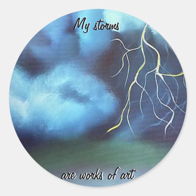 Sticker Rond Mes tempêtes... (Devant)