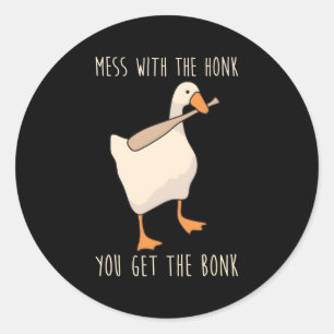 Sticker Rond Mess Avec Le Miel Vous Obtenez Le Bonk