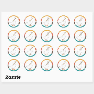 Sticker Rond Mess D'Oies Amusantes Avec Le Miel Vous Obtenez Le
