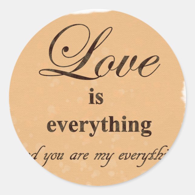 Sticker Rond Message d'amour pour lui (Devant)