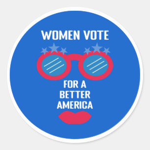 Sticker Rond Message de campagne électorale des femmes