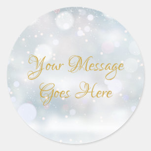 Sticker Rond Message de vacances de Noël
