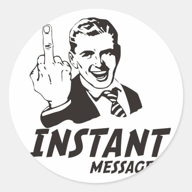 STICKER ROND MESSAGE INSTANT (Devant)