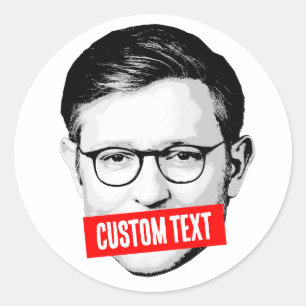 Sticker Rond Message personnalisé Mike Johnson