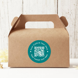 Sticker Rond Message personnalisé QR Code Paquet PME