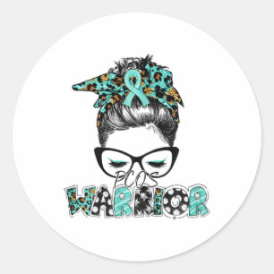 Sticker Rond Messy Bun Pcos Syndrome Ovarien Polykystique Accèn