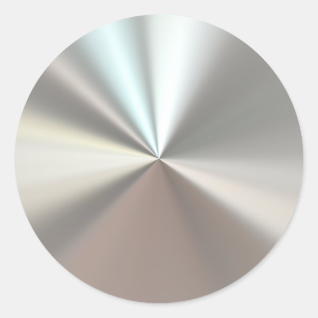 Sticker Rond Metal d'artistic silver (Devant)