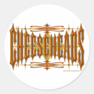 Sticker Rond Métal de Cheeseheads