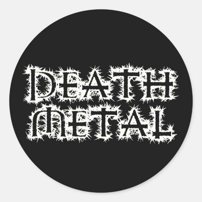 Sticker Rond Métal de la mort (Devant)