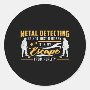 Sticker Rond Métal Détection Gold Detectorist Idée cadeau