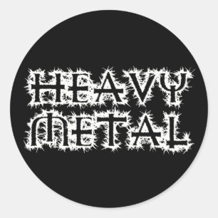 Sticker Rond Métal lourd