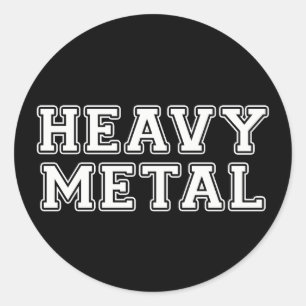 Sticker Rond Métal lourd