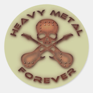 Sticker Rond Métal lourd pour toujours